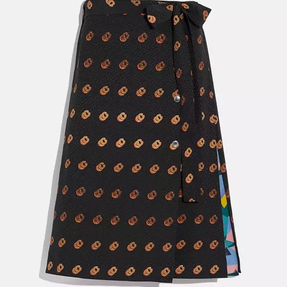 Coach Print Wrap Skirt - Picture 3 of 6